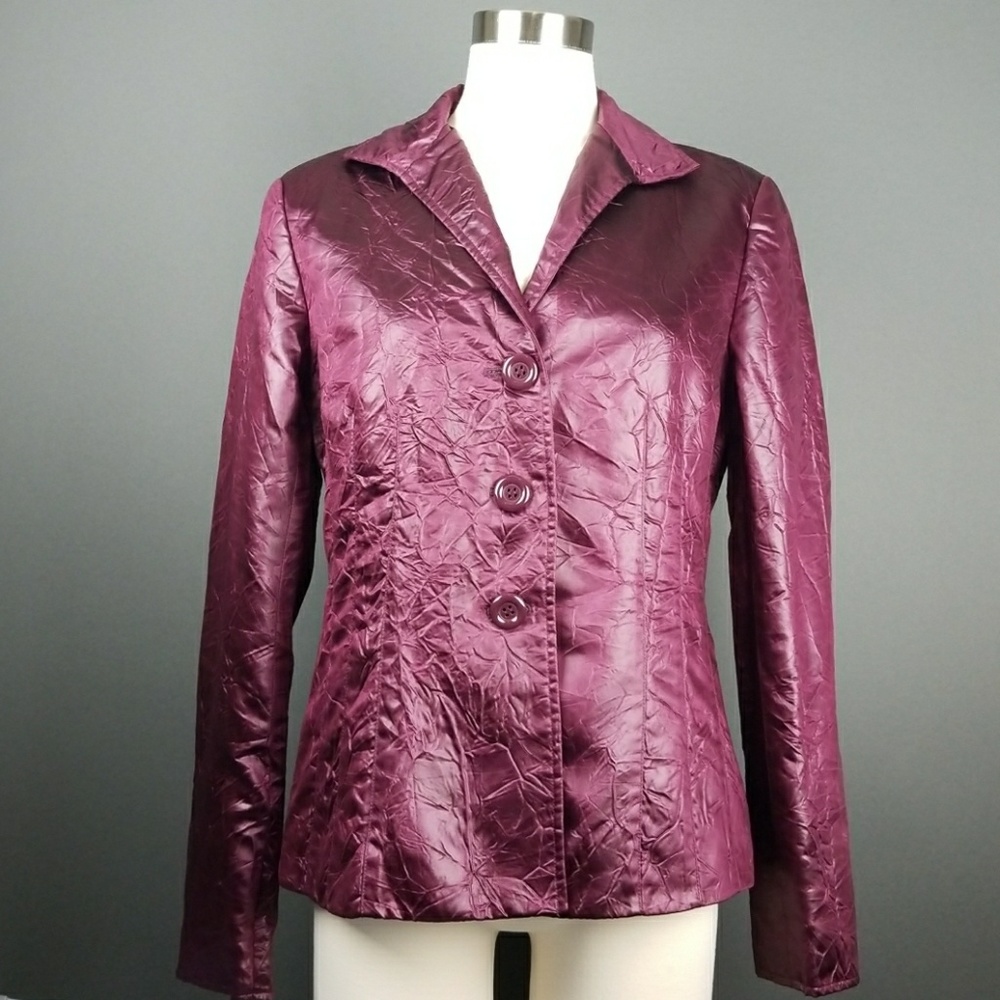 💗🌹💗 LAFAYETTE 148 New York Crinkle Blazer Jacket 🧥 💗🌹💗